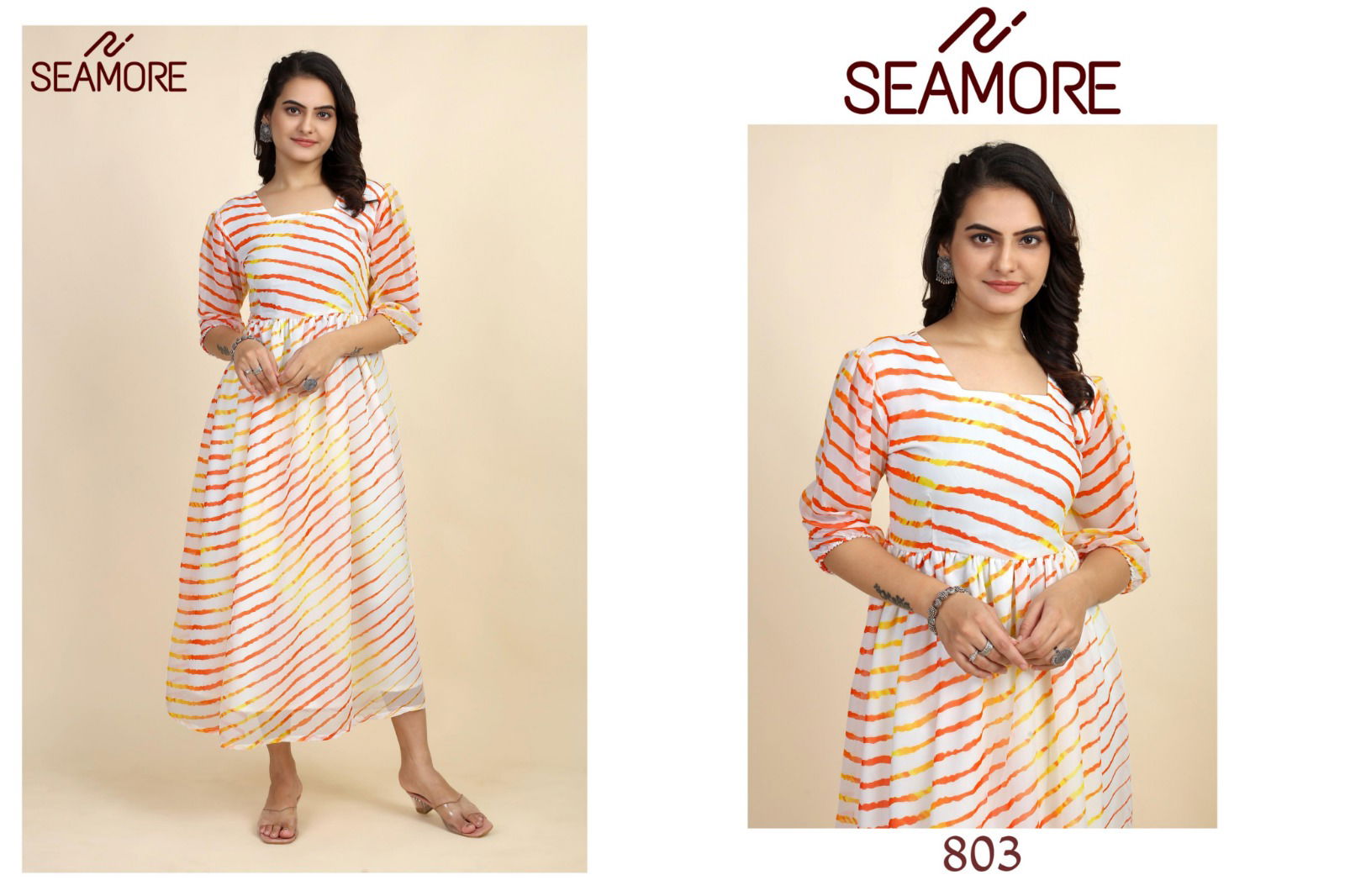 Jasmin By Seamore Georgette Printed Designer Kurtis Catalog